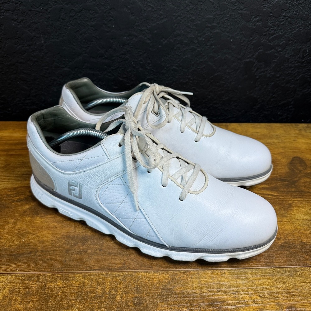 FootJoy Pro SL 53579 White Leather Spikeless Golf Shoes Mens 11.5 M